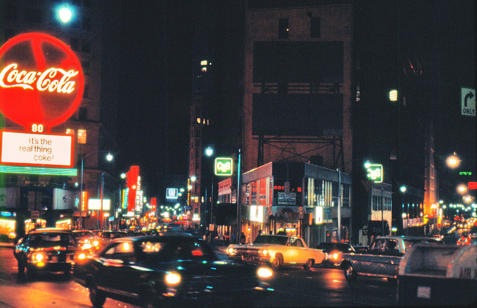 Peachtree Street at Margaret Mitchell Square, 1971